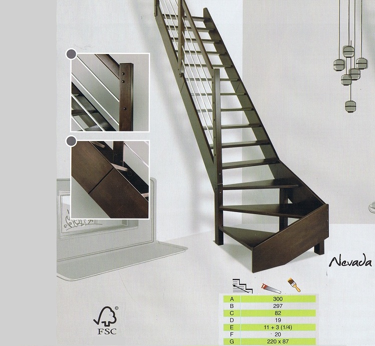Hardhouten trap met kwartslag linksom in beukenhout bij trappenspecialist Maatkracht